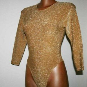 Beautiful Gold Lurex Bodysuit size M ?